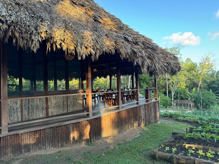 Blancaneaux Lodge Garden Spot restaurant balcony Blancaneaux Lodge Garden Spot restaurant balcony