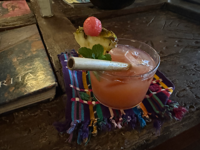 Blancaneaux Lodge welcome drink Blancaneaux Lodge welcome drink
