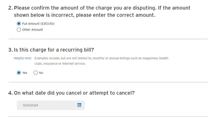 Citi dispute subscription questions