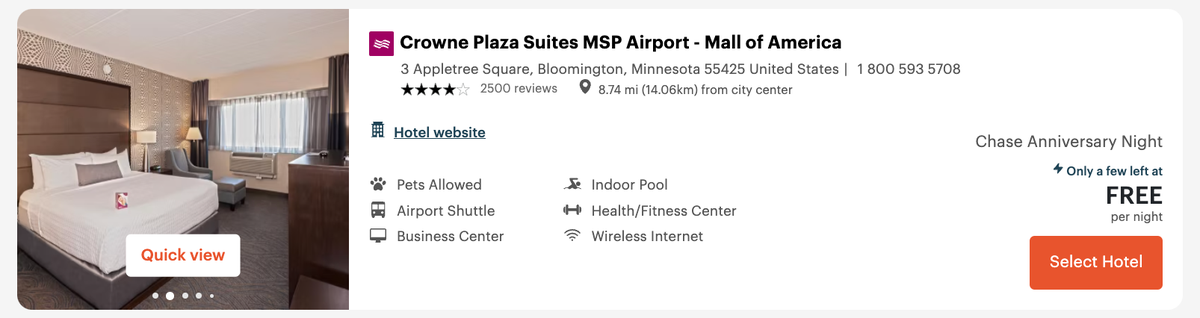 Crowne Plaza Suites MSP Airport Mall of America booking IHG