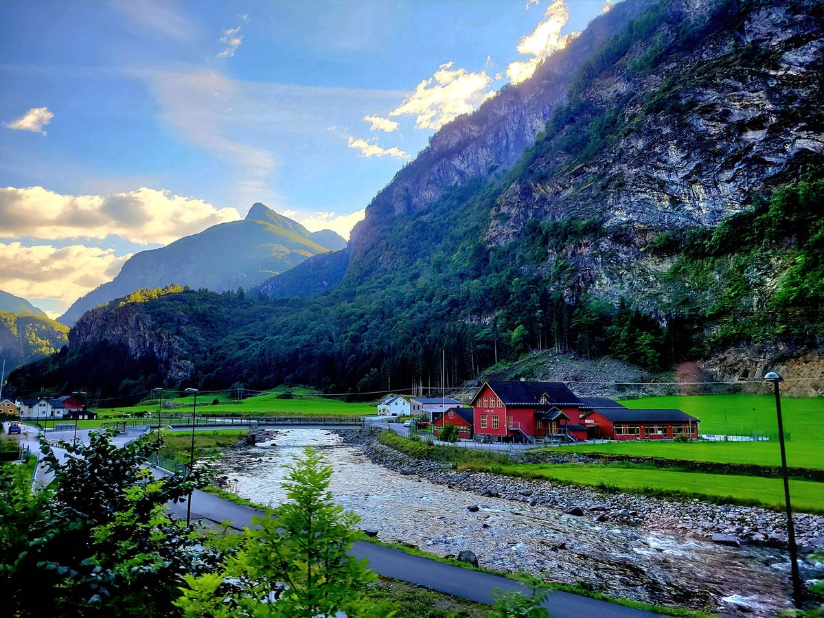 Fjord between Bergen and Oslo Norway