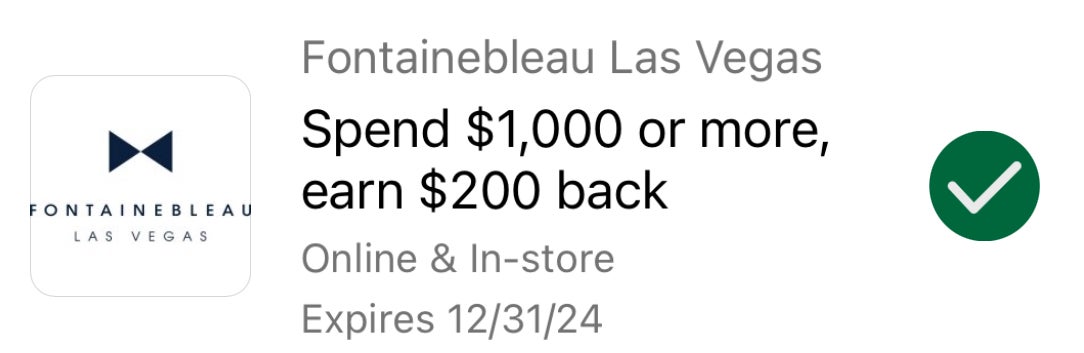 Fontainebleau Amex Offer