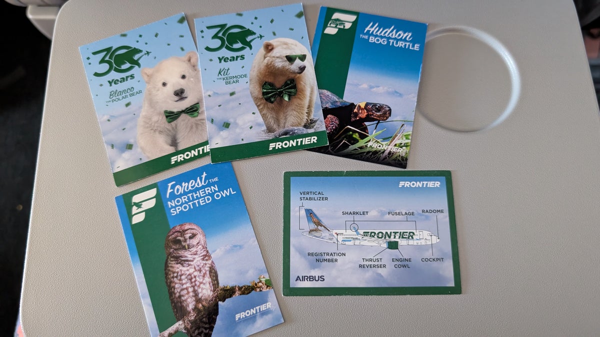 Frontier IAH to ONT trading cards