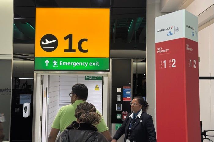 Heathrow Terminal 4 Air France departure gate