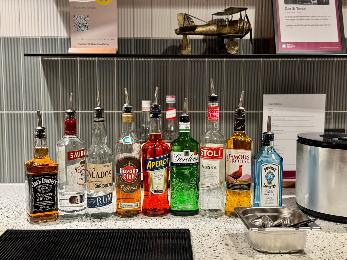Heathrow Terminal 4 Plaza Premium Lounge liquor