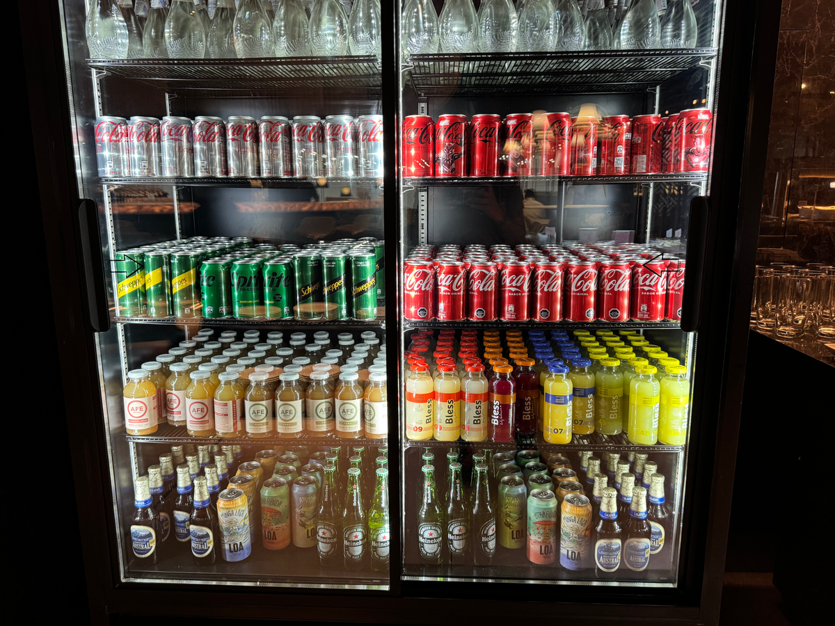 LATAM Lounge Santiago SCL beverage fridge