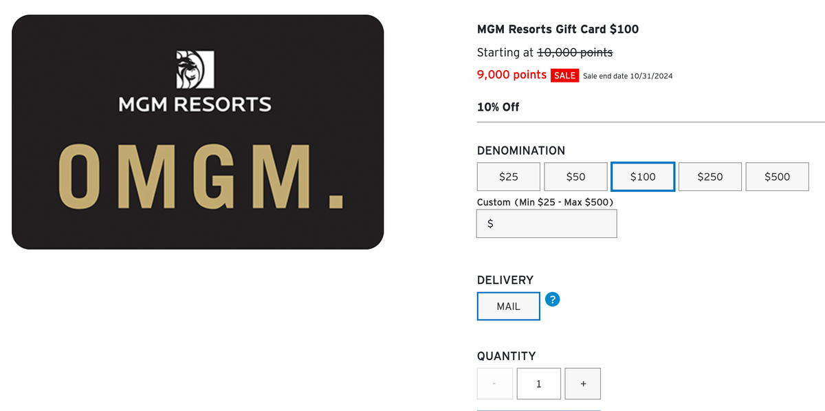 MGM Citi gift card discount