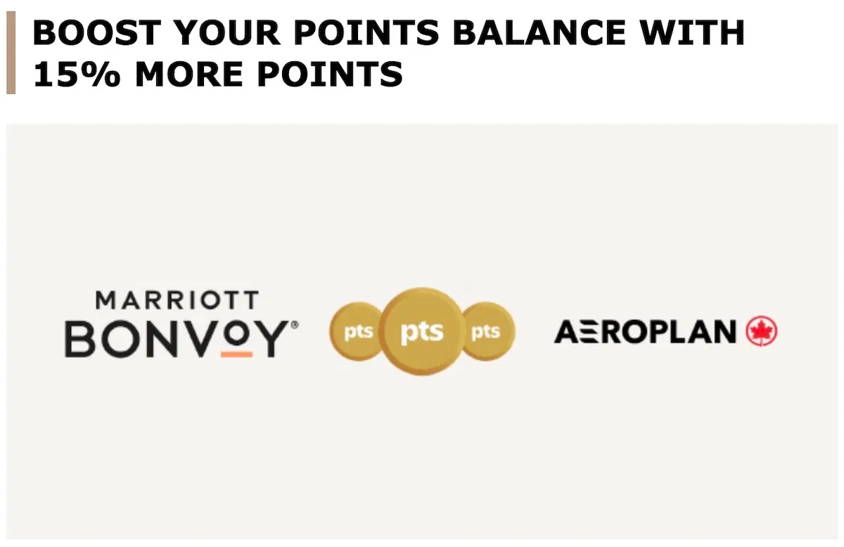 Marriott Aeroplan transfer bonus