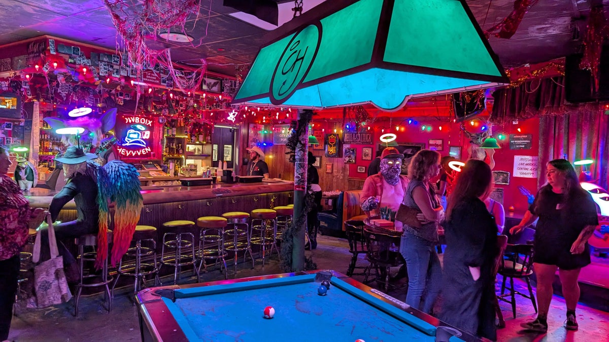 Meow Wolf Houston Cowboix Hevvven afterlife dive bar