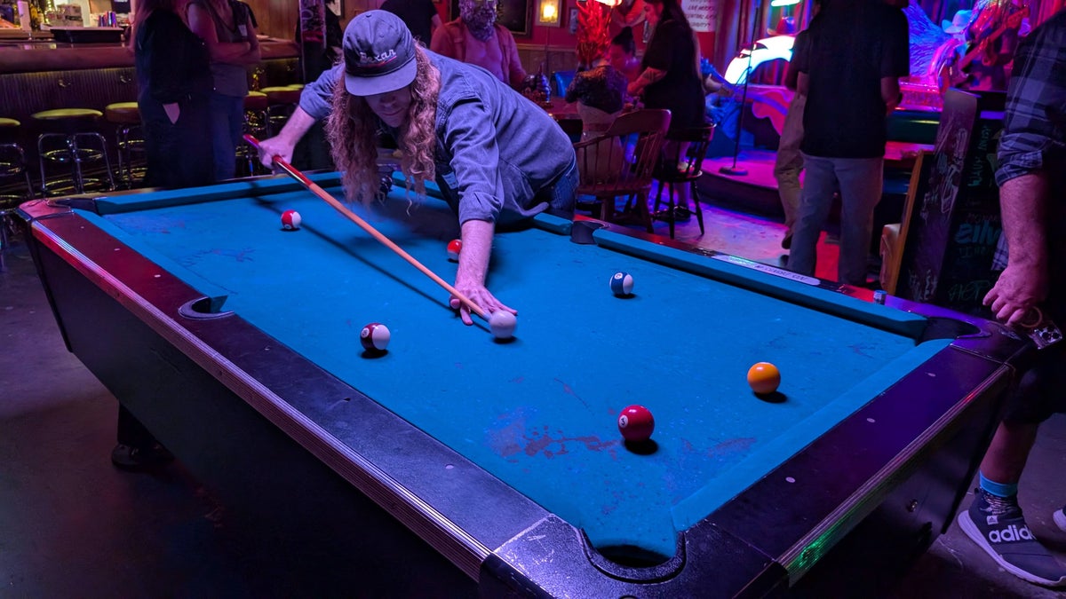 Meow Wolf Houston Cowboix Hevvven pool table