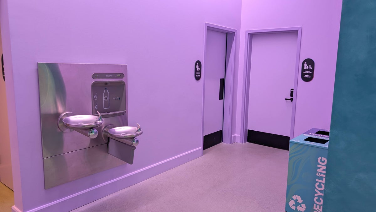 Meow Wolf Houston lobby restrooms