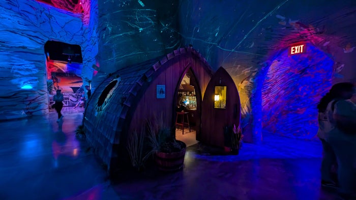 Meow Wolf Las Vegas Omega Mart Seven Monolith Village hut and specimen room