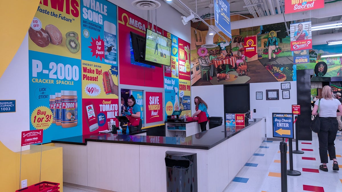 Meow Wolf Las Vegas Omega Mart check in desk