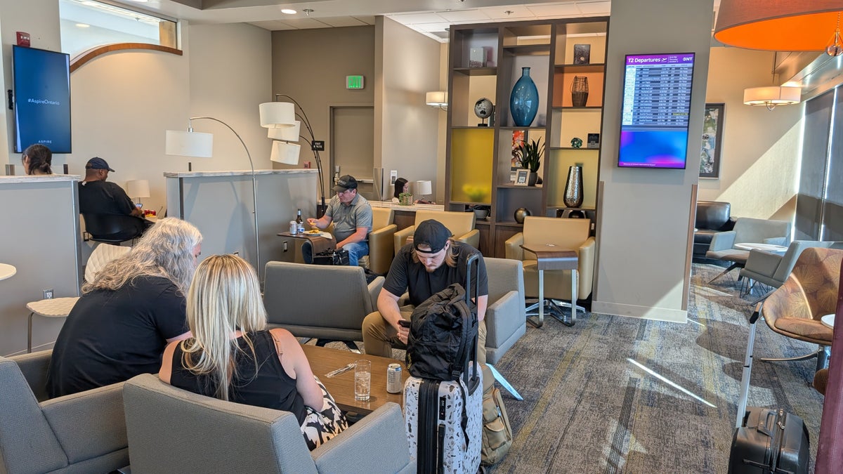 ONT Terminal 2 Aspire Lounge main seating area