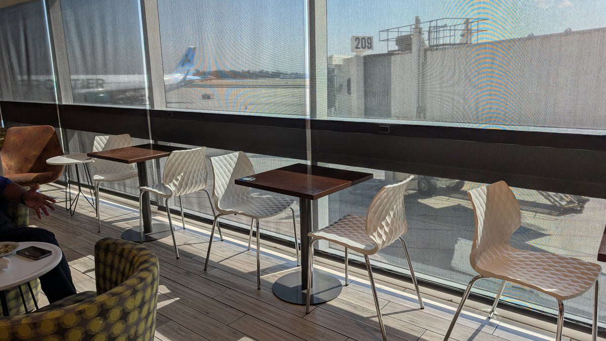 ONT Terminal 2 Aspire Lounge seating with a view