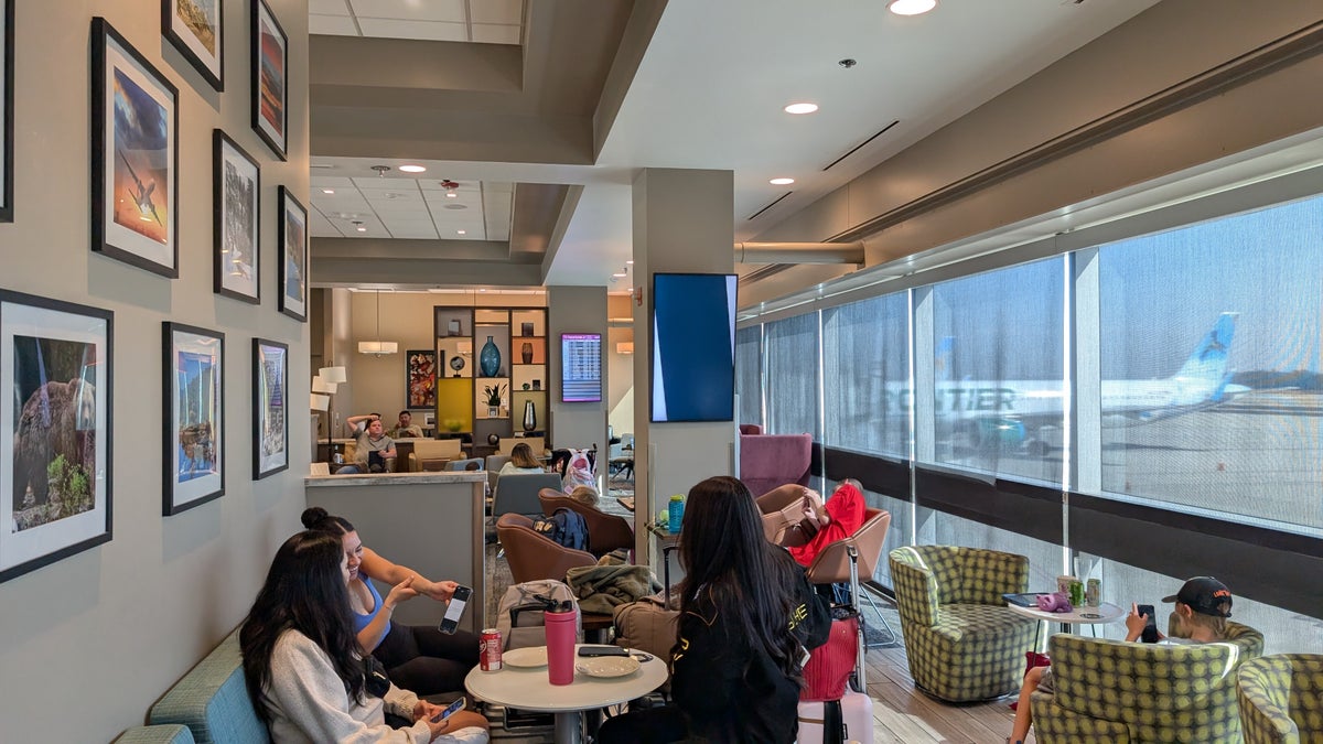 ONT Terminal 2 Aspire Lounge seating with a window