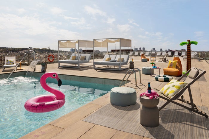 Moxy Barcelona rooftop pool Moxy Barcelona rooftop pool