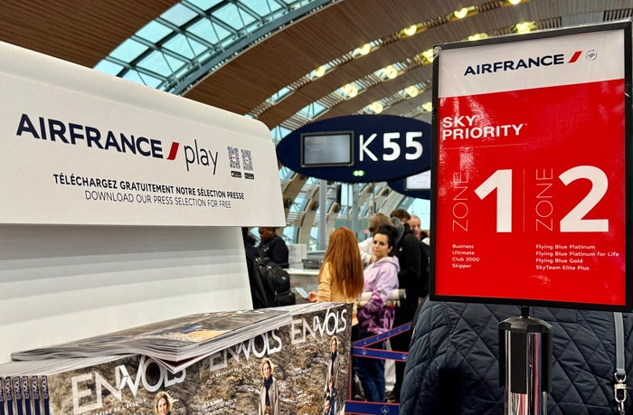 Paris CDG Air France boarding Paris CDG Air France boarding