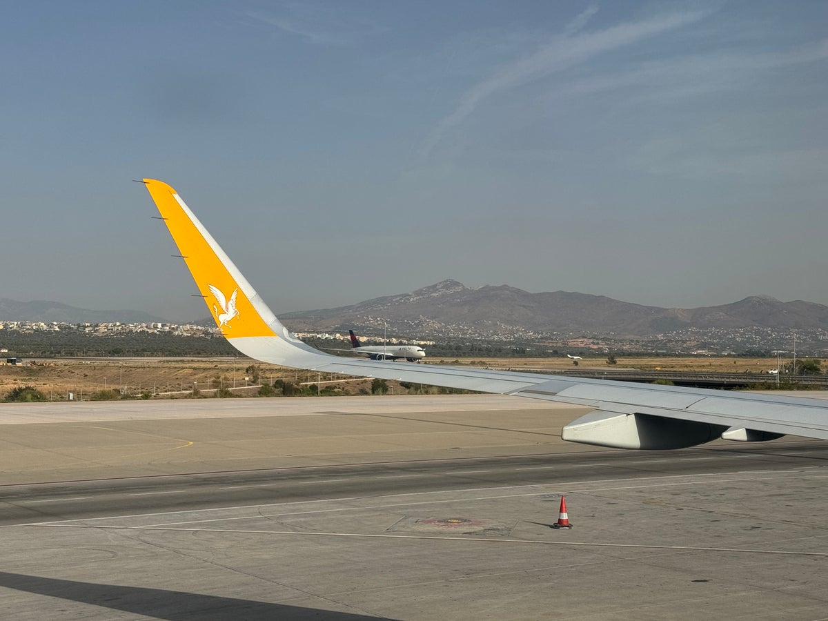 Pegasus ATH SAW tailfin view from window