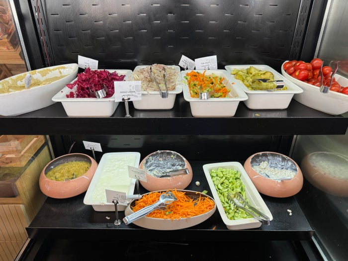 Plaza Premium Marmara Lounge SAW salad bar Plaza Premium Marmara Lounge SAW salad bar