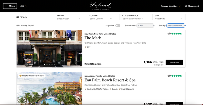 Preferred Hotels Cash Results Preferred Hotels Cash Results