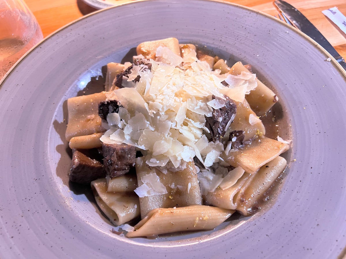 Short Rib Pasta at Mercat in Aruba