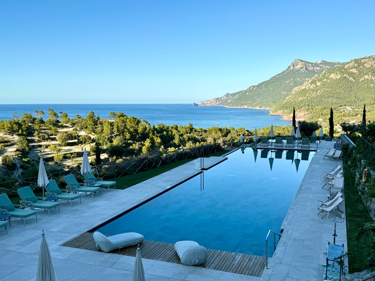 Son Bunyola Mallorca Spain poolside evening