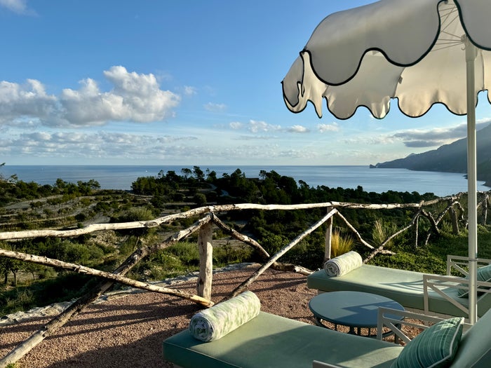 Son Bunyola Mallorca Spain sun lounger sea view