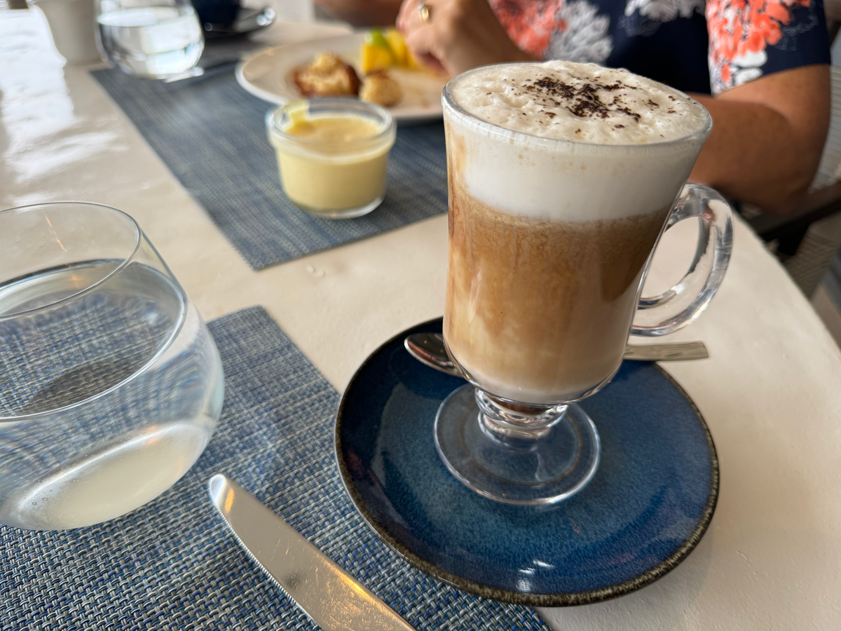 St Regis Bermuda Lina Restaurant breakfast latte