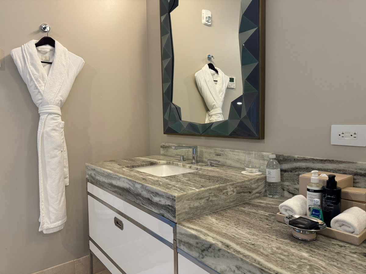 St Regis Bermuda bathroom sink robe