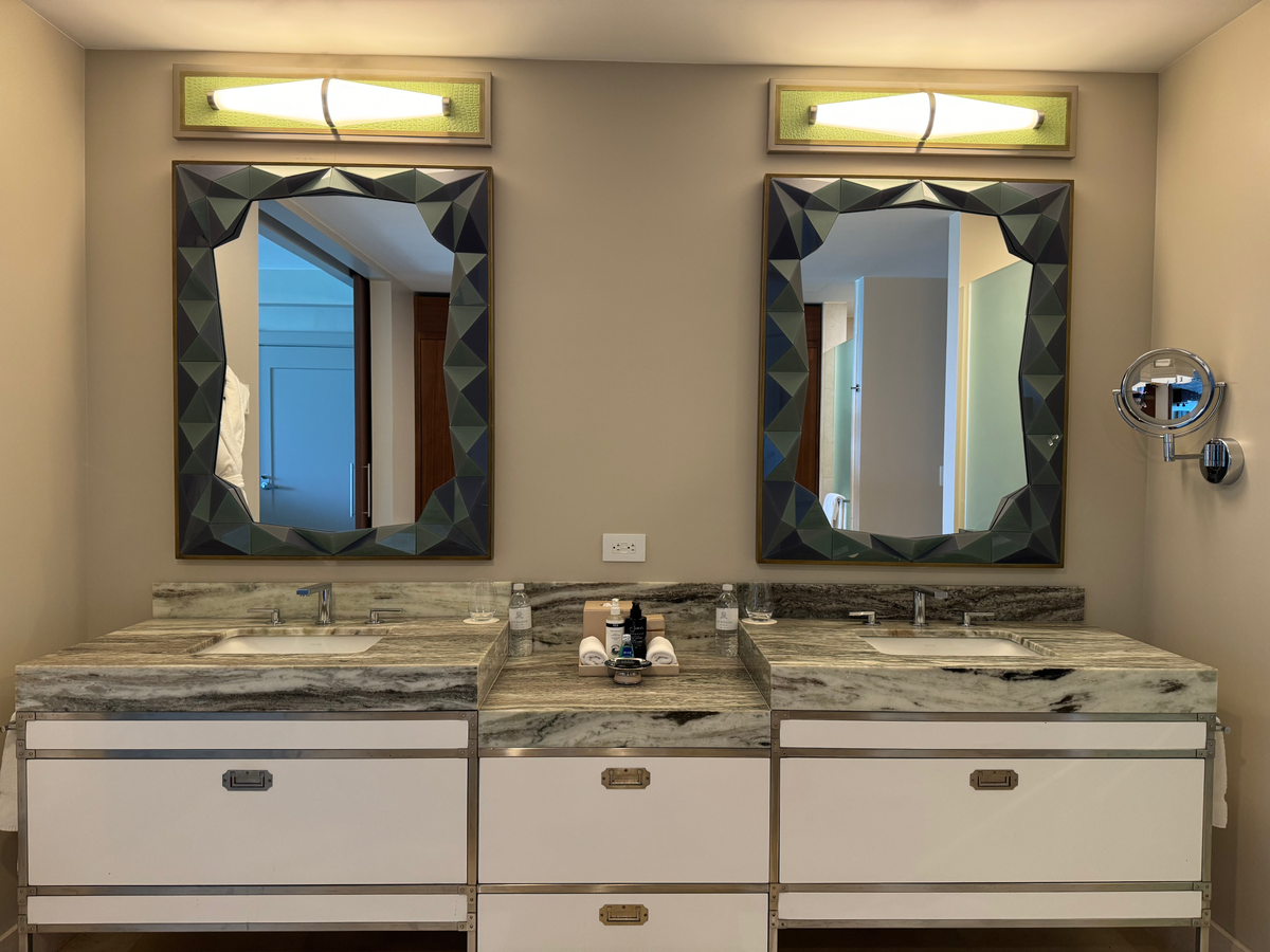 St Regis Bermuda bathroom sinks mirrors