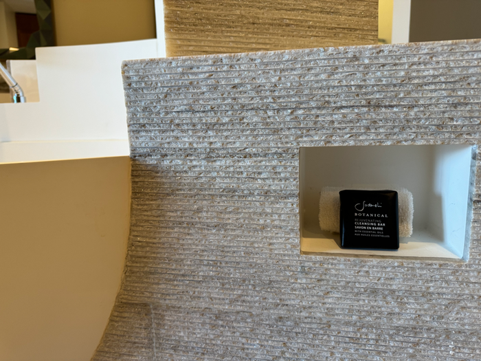 St Regis Bermuda bathroom tub shelf