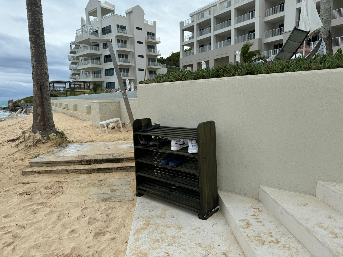 St Regis Bermuda beach shoe rack