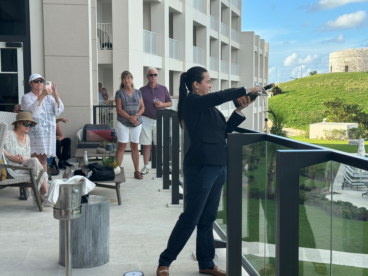 St Regis Bermuda champagne ceremony