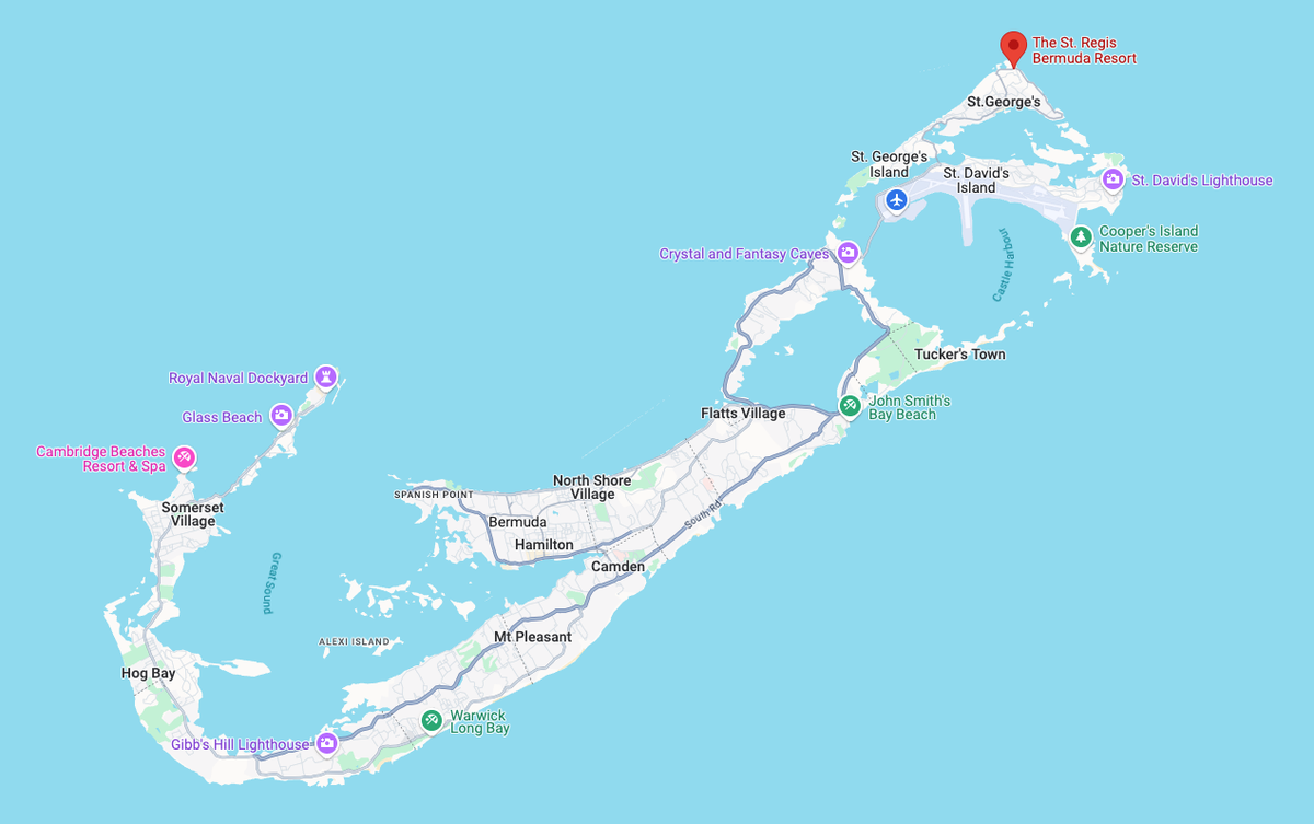 St Regis Bermuda location