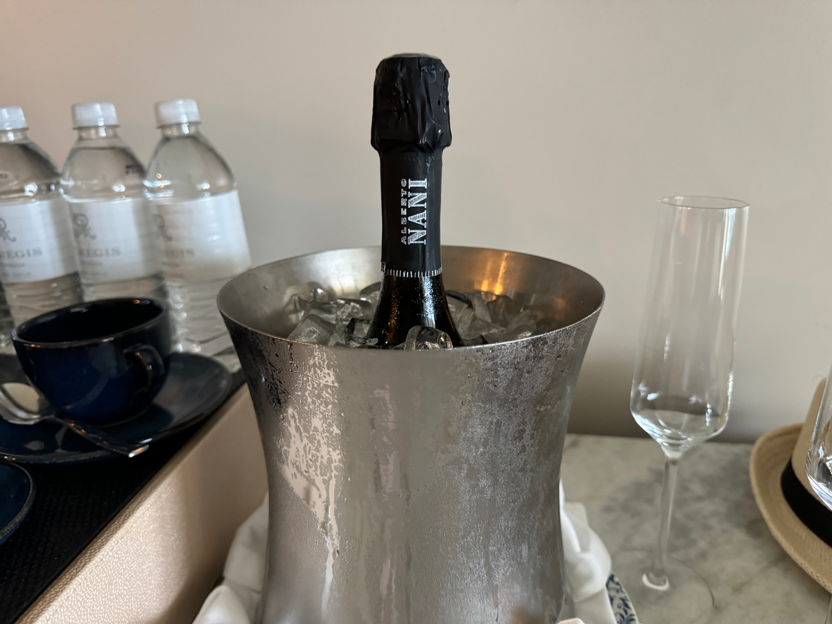 St Regis Bermuda prosecco in room