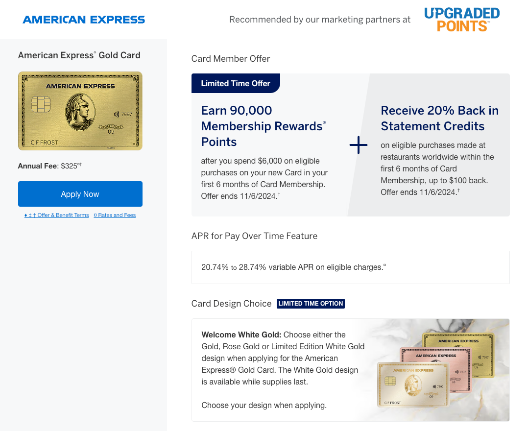 The American Express® Gold Card Earn Rewards for Dining 2024 10 28 21 55 37