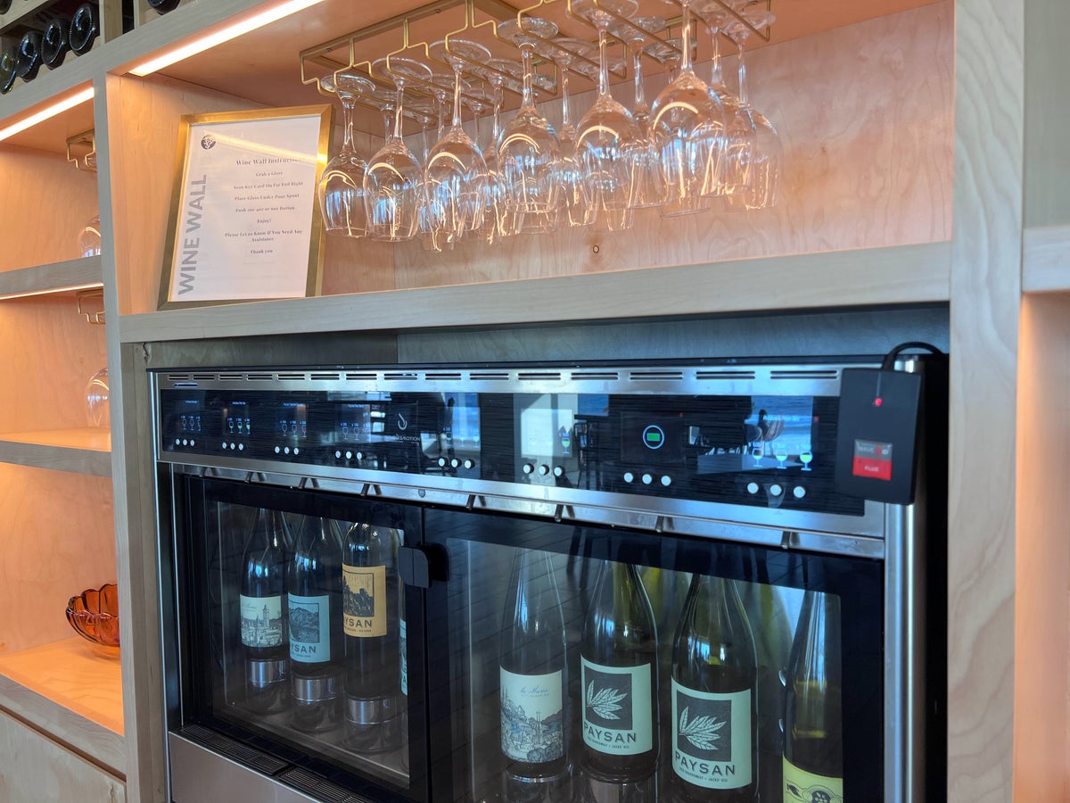 Wine wall at Monterey Beach Hotel