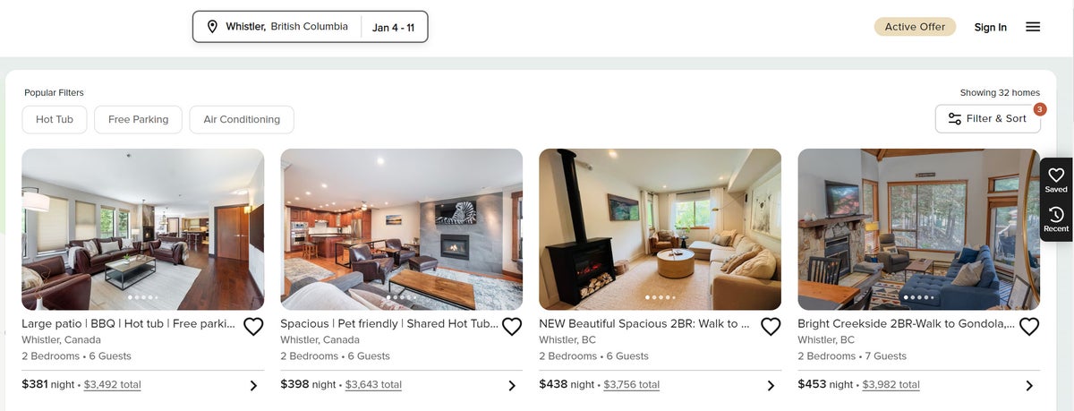 Marriott Homes & Villas Whistler pricing