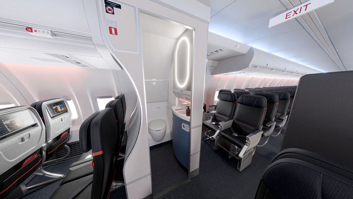 new Delta Main Cabin lavatory new Delta Main Cabin lavatory