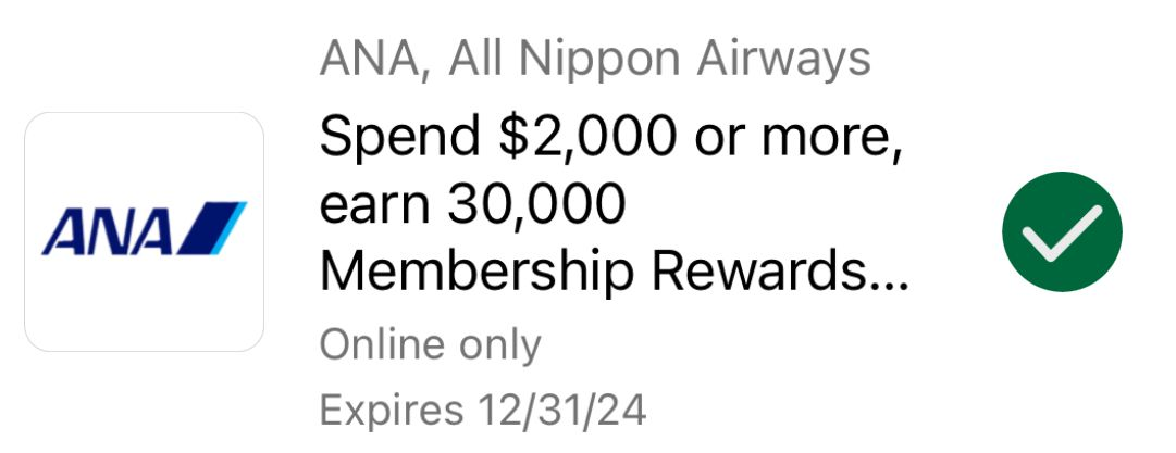 ANA Amex Offer