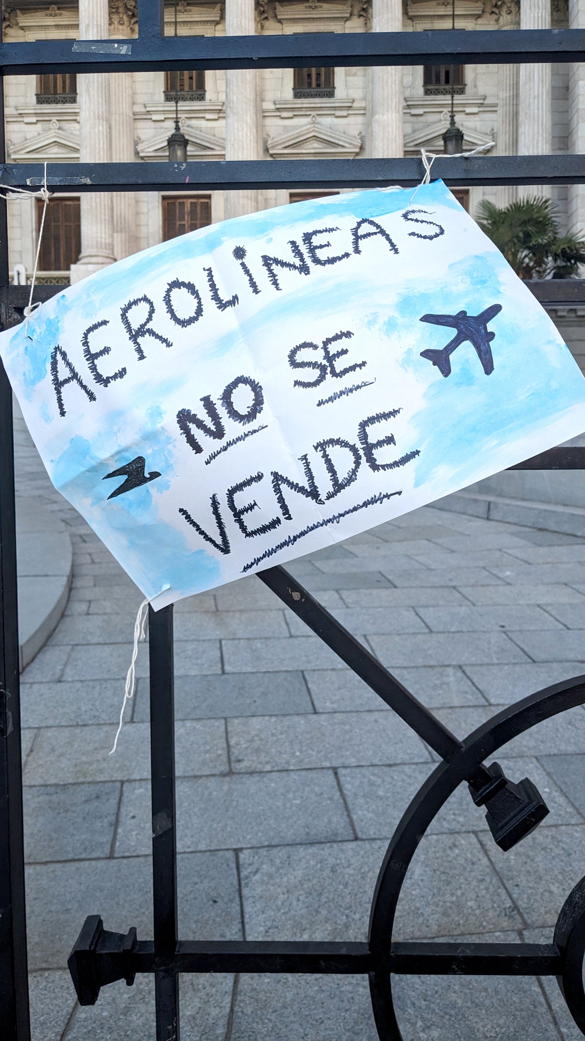 Aerolineas Argentinas Not for Sale Sign Buenos Aires