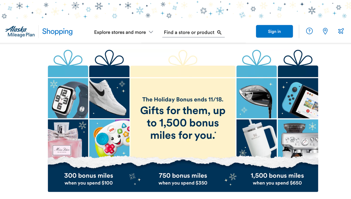 Alaska shopping portal bonus 2024