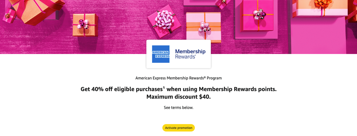 Amazon Amex points 40 off