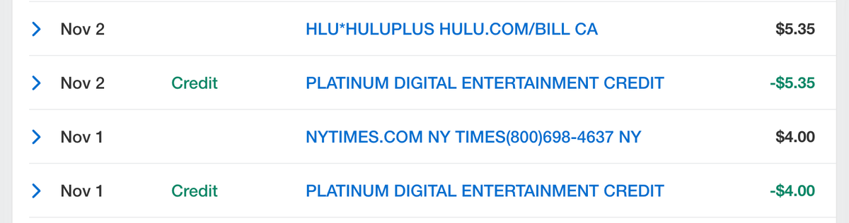 Amex Platinum Digital Entertainment Credit