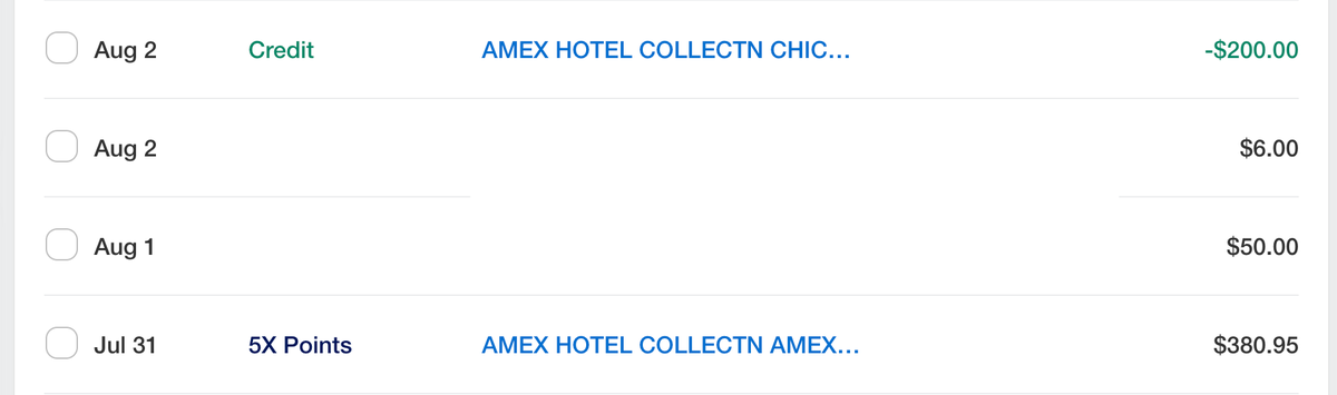 Amex Prepaid 200 Hotel Credit