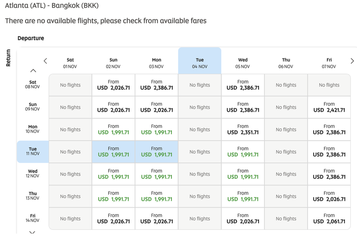 Atlanta to Bangkok fares with Etihad in economy Atlanta to Bangkok fares with Etihad in economy