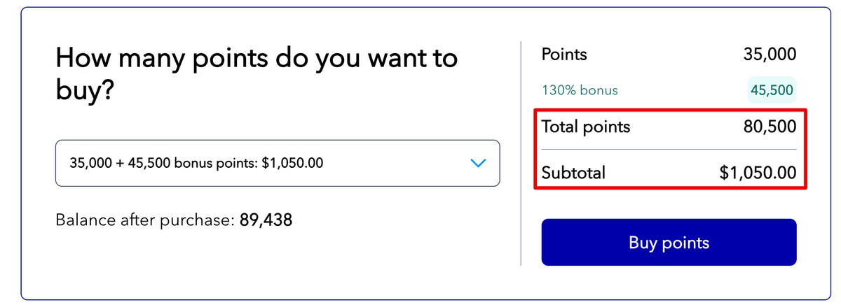 Buy Points TrueBlue JetBlue November 2024 pricing