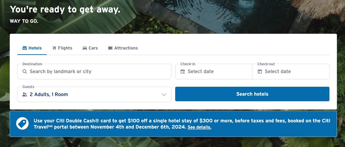 Citi Double Cash 100 Hotel Discount