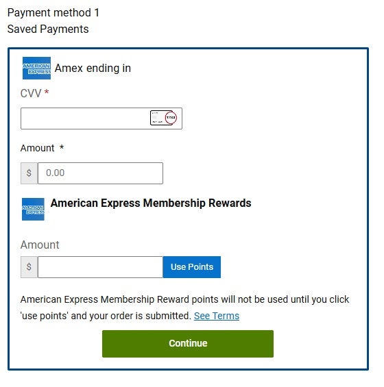 Dell checkout split payment